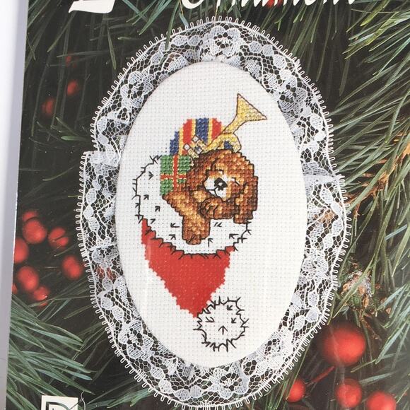 Designs for the Needle Christmas Ornament Cross Stitch Kit 1248 Puppy Dog US NEW - Picture 9 of 10